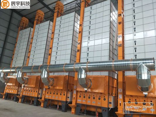 21 Ton per Batch Cross Flow Type Paddy Dryer machine with Screw Conveyor