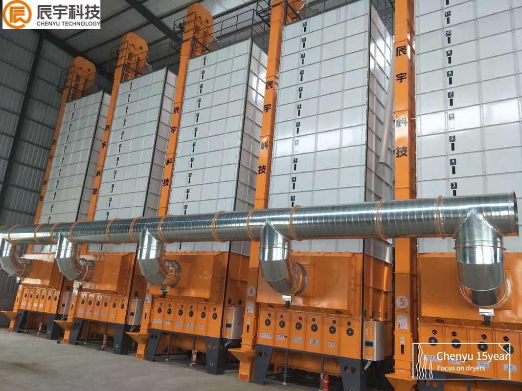 21 Ton per Batch Cross Flow Type Paddy Dryer machine with Screw Conveyor