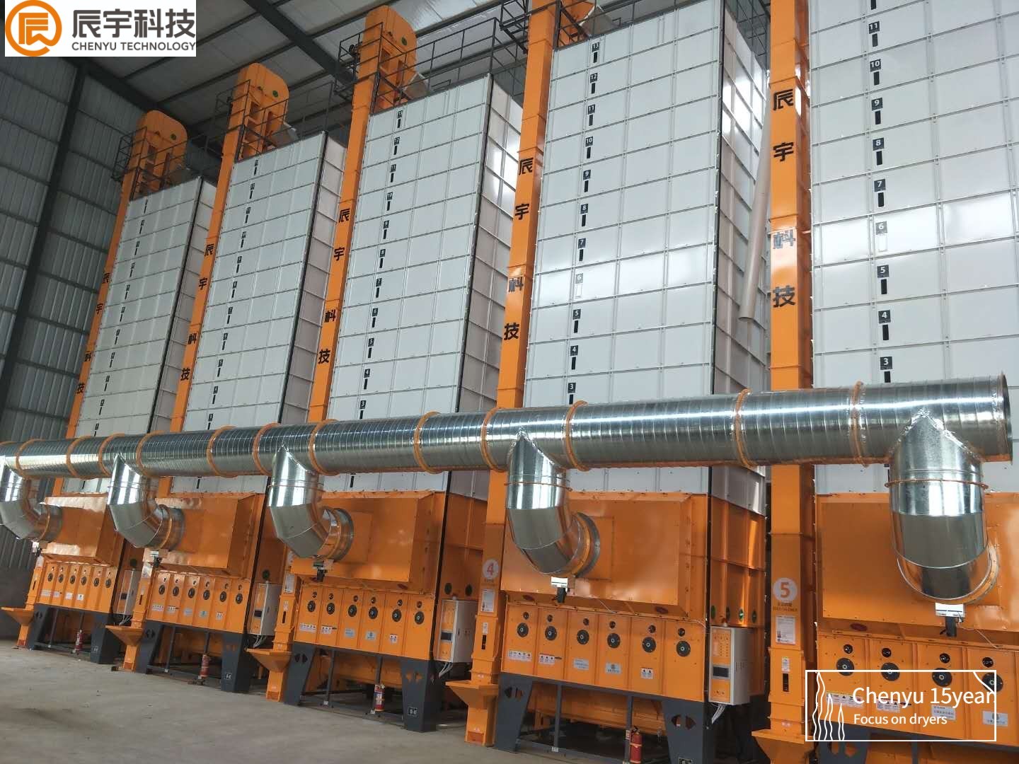 21 Ton per Batch Cross Flow Type Paddy Dryer machine with Screw Conveyor